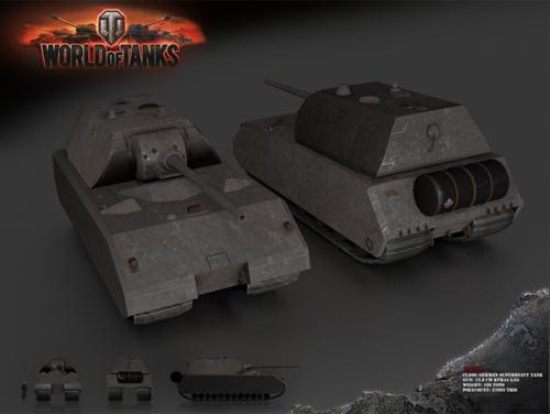 Maus SuperHeavy Tank - Lowpoly Model preview image